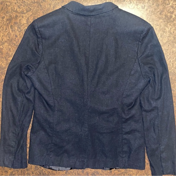 Harve Bernard Linen Blend Blazer/Sport Jacket in black - size 10 - Picture 6 of 9